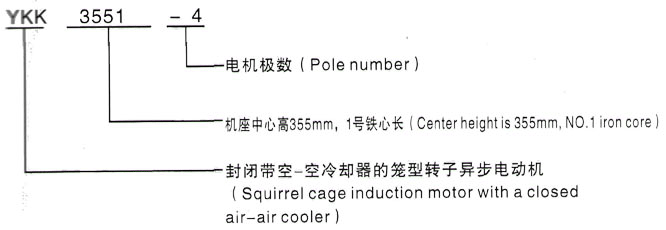 YKK系列(H355-1000)高压YJTFKK6301-8三相异步电机西安泰富西玛电机型号说明